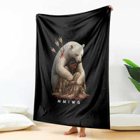MMIW Native American Throw Blanket Spirit Bear Protecting Indigenous Woman MMIWG - Wonder Print Shop
