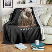 MMIW Native American Throw Blanket Spirit Bear Protecting Indigenous Woman MMIWG - Wonder Print Shop