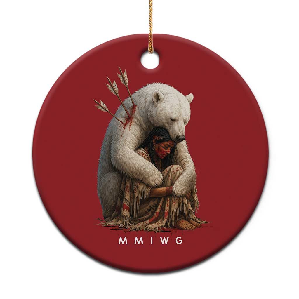 MMIW Native American Christmas Ornament Spirit Bear Protecting Indigenous Woman MMIWG - Wonder Print Shop