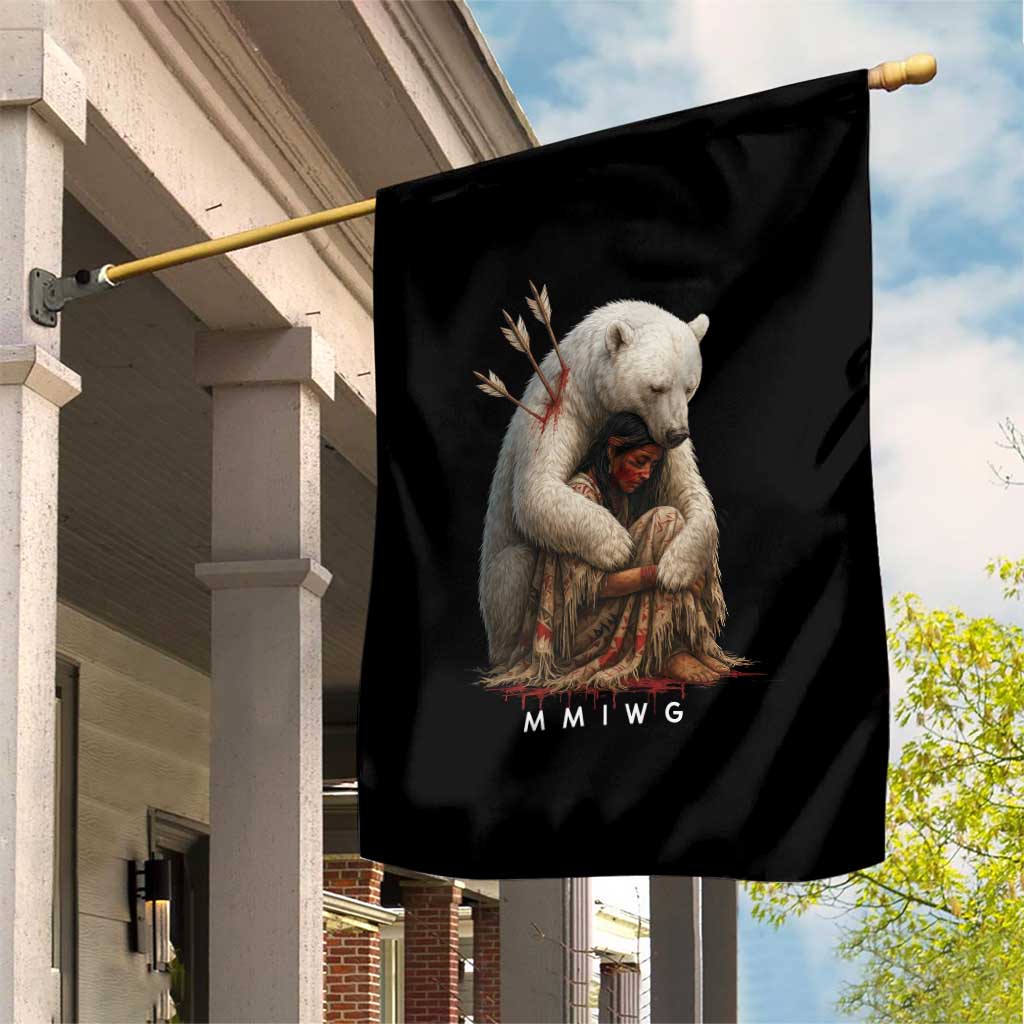 MMIW Native American Garden Flag Spirit Bear Protecting Indigenous Woman MMIWG - Wonder Print Shop