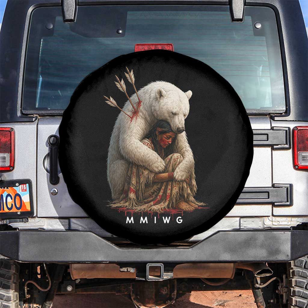 MMIW Native American Spare Tire Cover Spirit Bear Protecting Indigenous Woman MMIWG - Wonder Print Shop
