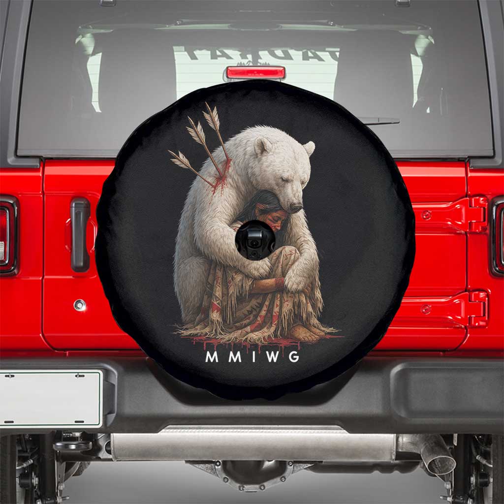 MMIW Native American Spare Tire Cover Spirit Bear Protecting Indigenous Woman MMIWG - Wonder Print Shop