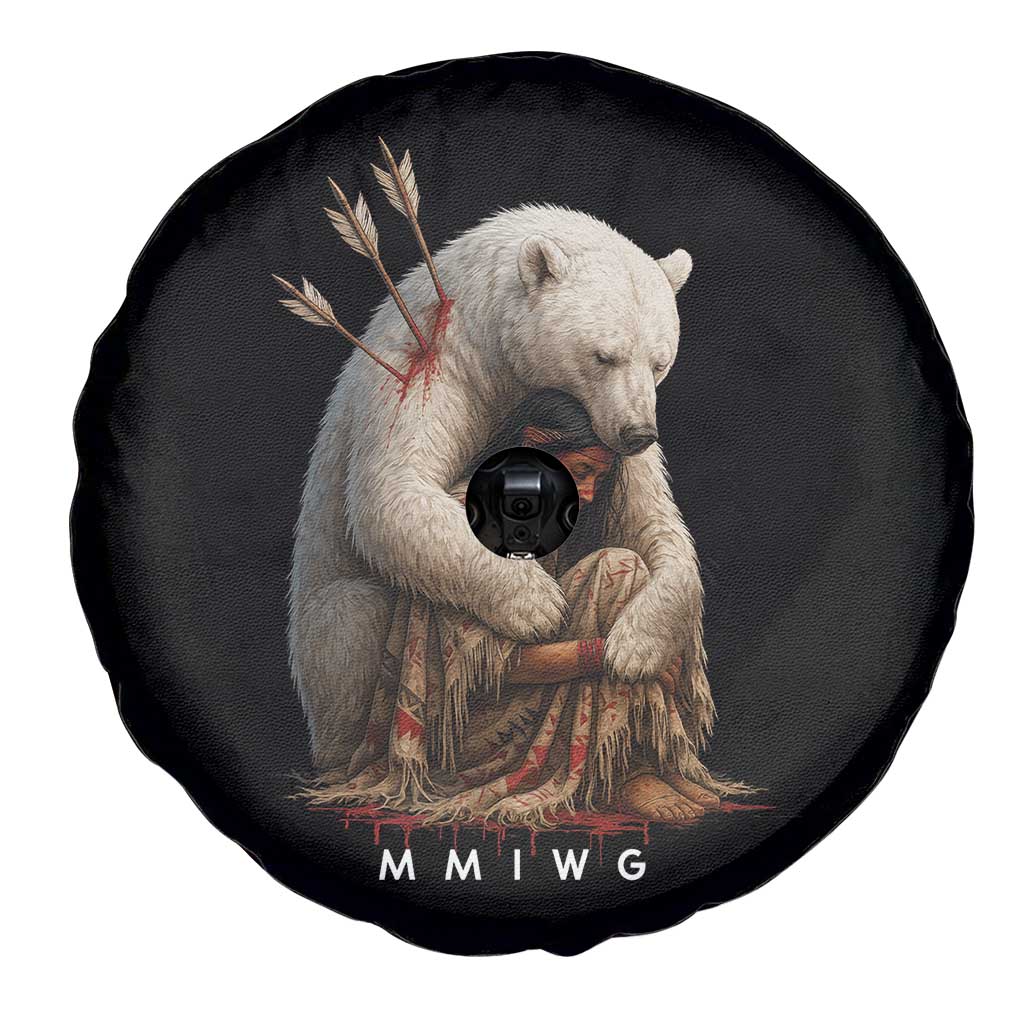 MMIW Native American Spare Tire Cover Spirit Bear Protecting Indigenous Woman MMIWG - Wonder Print Shop