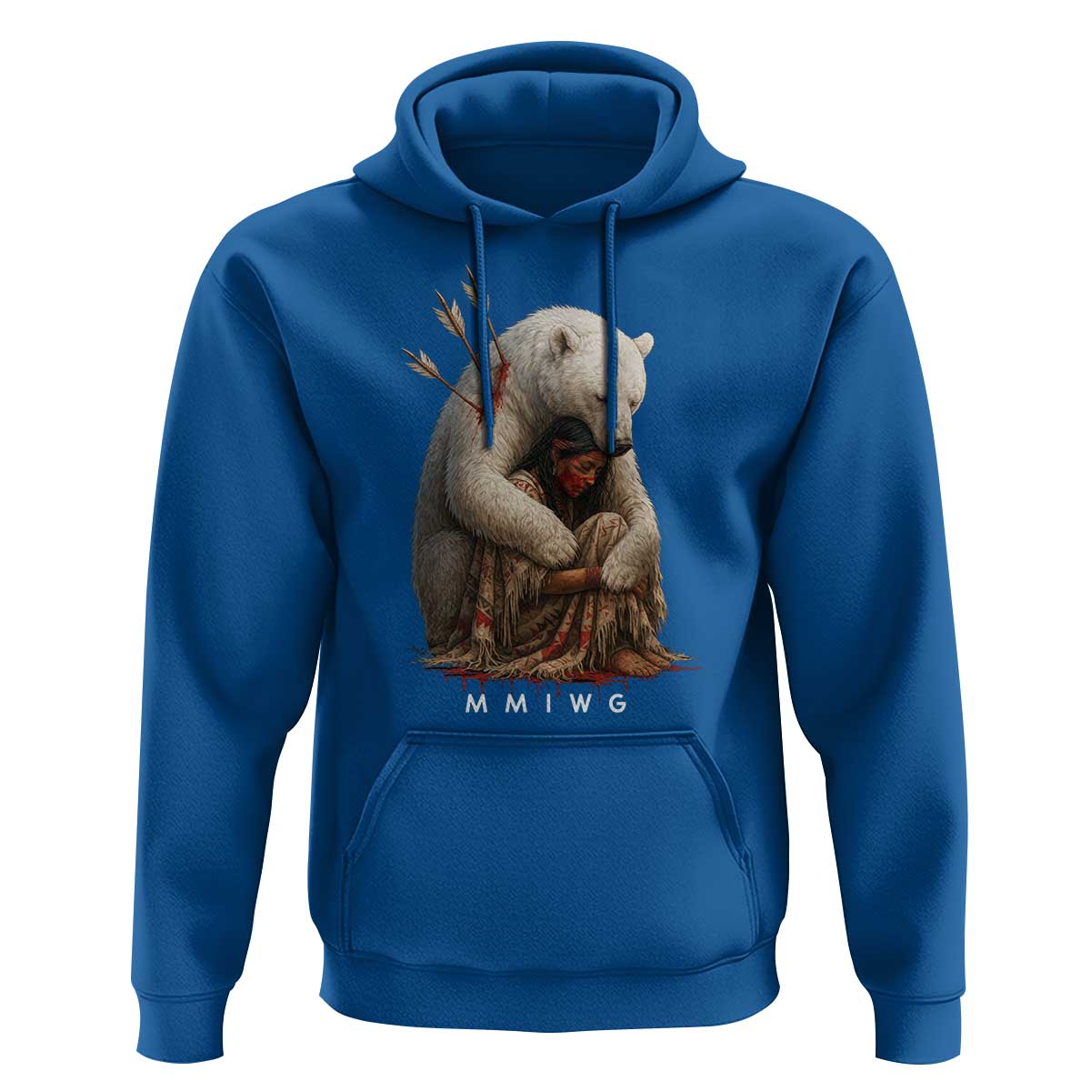 MMIW Native American Hoodie Spirit Bear Protecting Indigenous Woman MMIWG - Wonder Print Shop