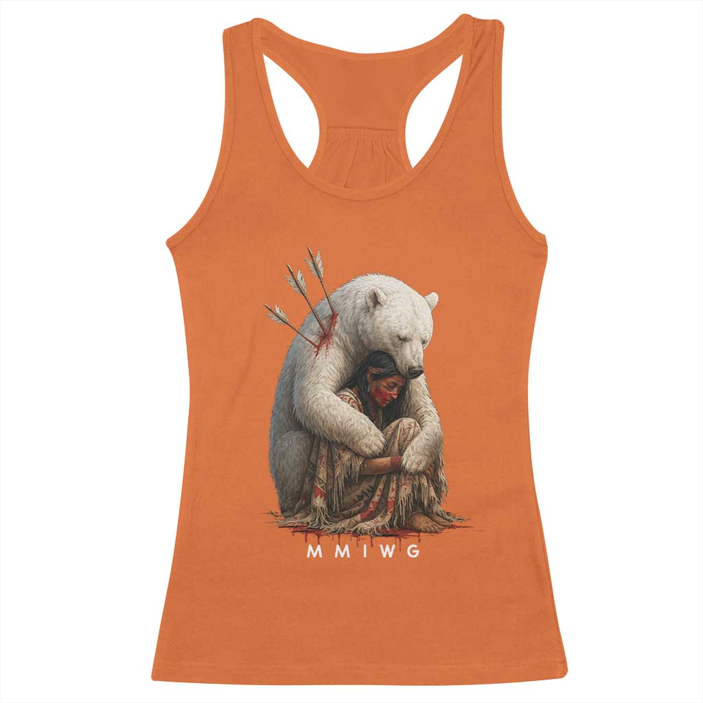MMIW Native American Racerback Tank Top Spirit Bear Protecting Indigenous Woman MMIWG - Wonder Print Shop