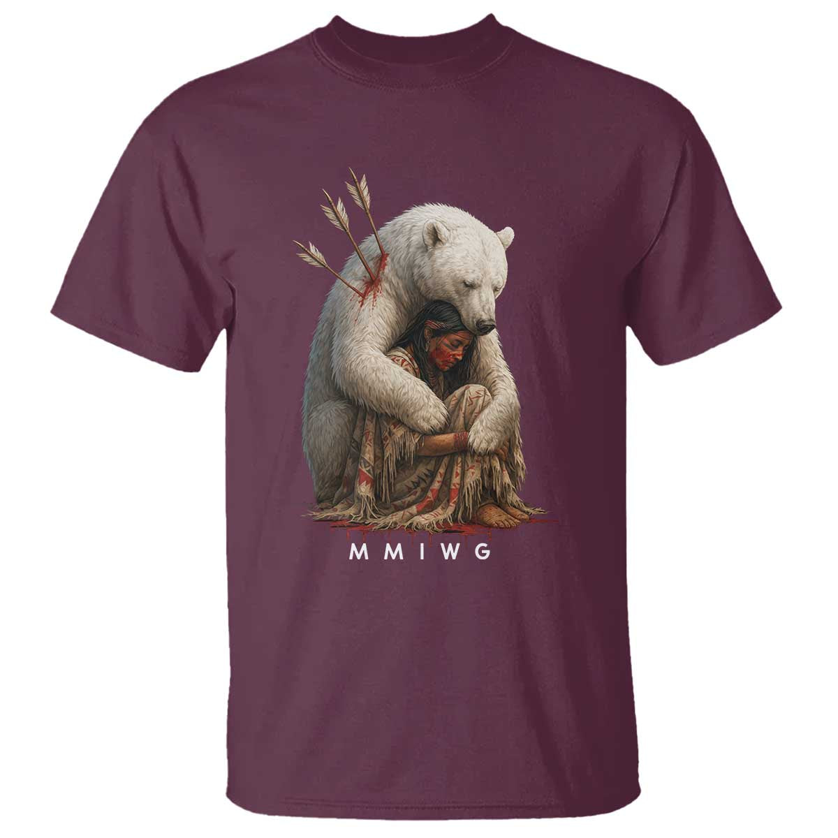 MMIW Native American T Shirt Spirit Bear Protecting Indigenous Woman MMIWG - Wonder Print Shop
