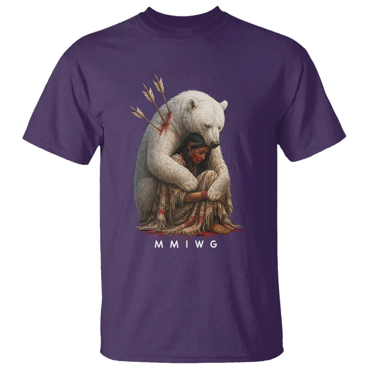 MMIW Native American T Shirt Spirit Bear Protecting Indigenous Woman MMIWG - Wonder Print Shop