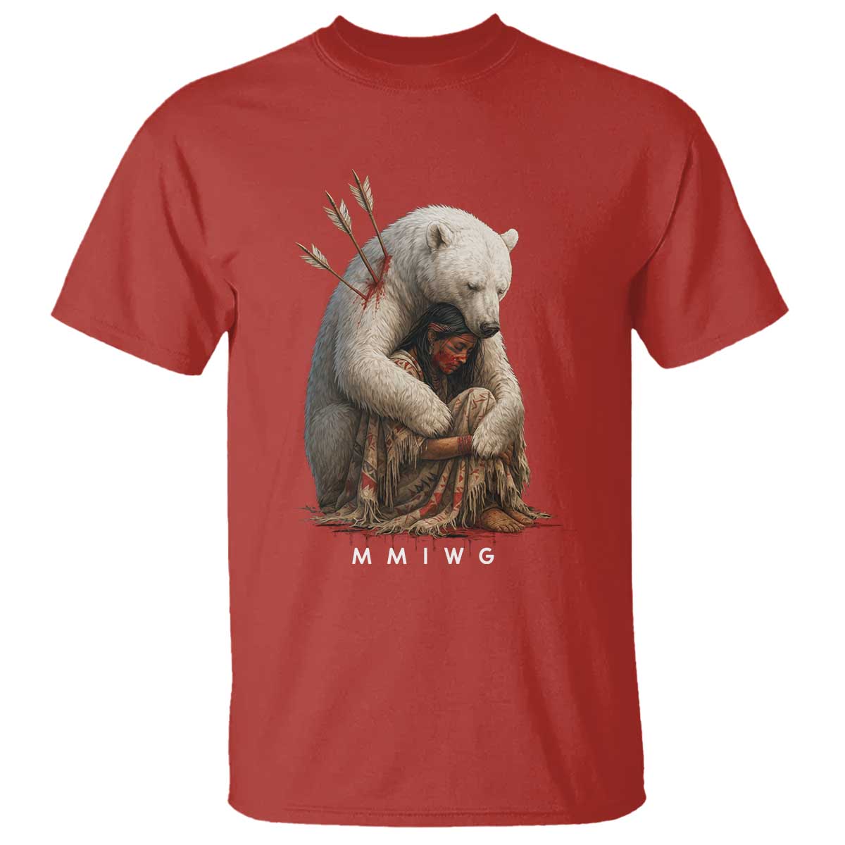 MMIW Native American T Shirt Spirit Bear Protecting Indigenous Woman MMIWG - Wonder Print Shop