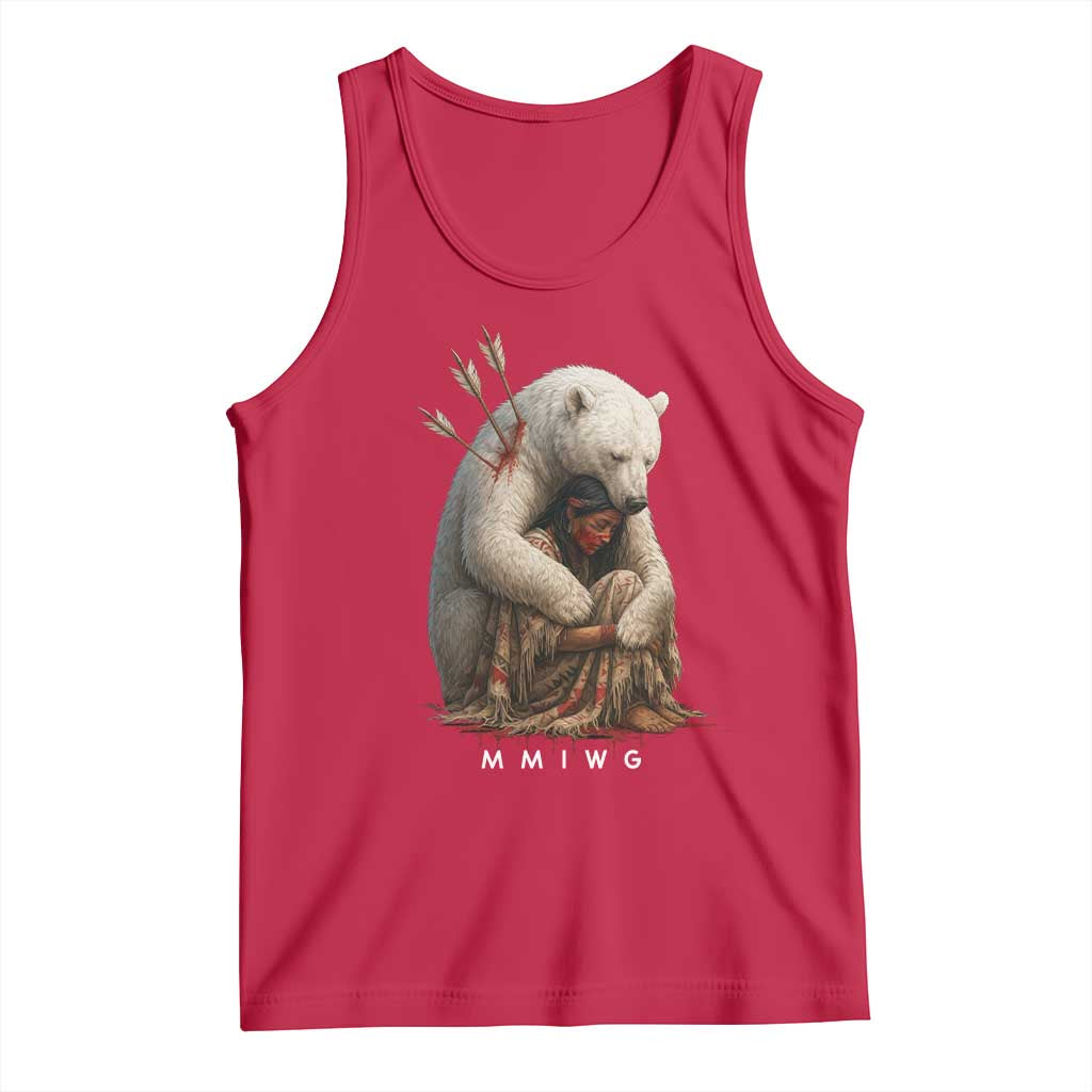 MMIW Native American Tank Top Spirit Bear Protecting Indigenous Woman MMIWG - Wonder Print Shop