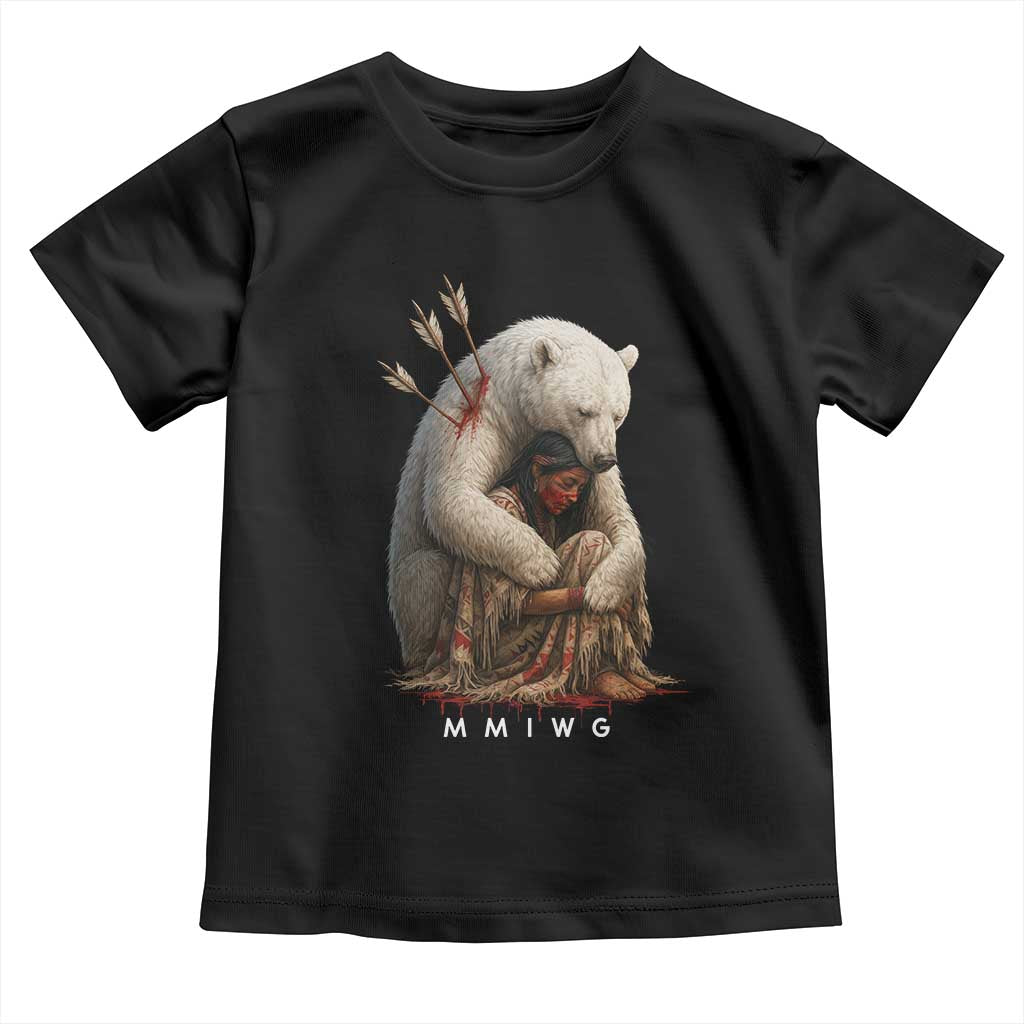 MMIW Native American Toddler T Shirt Spirit Bear Protecting Indigenous Woman MMIWG - Wonder Print Shop