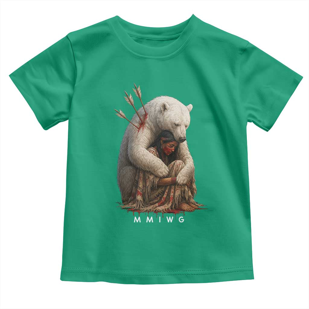 MMIW Native American Toddler T Shirt Spirit Bear Protecting Indigenous Woman MMIWG - Wonder Print Shop