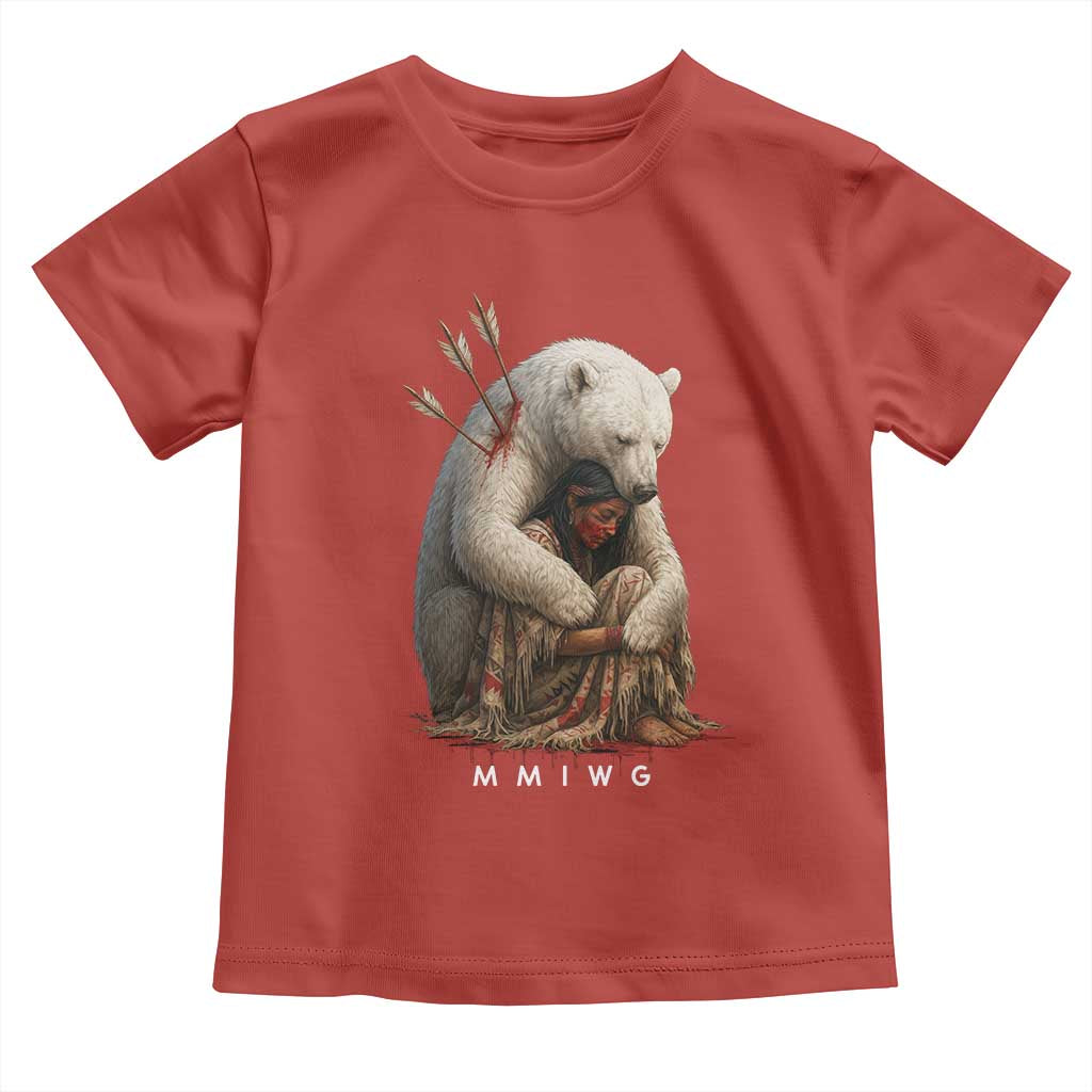 MMIW Native American Toddler T Shirt Spirit Bear Protecting Indigenous Woman MMIWG - Wonder Print Shop