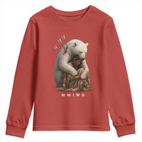 MMIW Native American Youth Sweatshirt Spirit Bear Protecting Indigenous Woman MMIWG - Wonder Print Shop