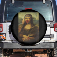 MMIW Awareness Spare Tire Cover Mona Lisa Red Handprint Indigenous Woman Stop Stolen Sisters