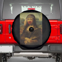 MMIW Awareness Spare Tire Cover Mona Lisa Red Handprint Indigenous Woman Stop Stolen Sisters
