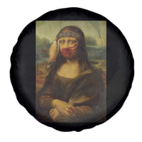 MMIW Awareness Spare Tire Cover Mona Lisa Red Handprint Indigenous Woman Stop Stolen Sisters