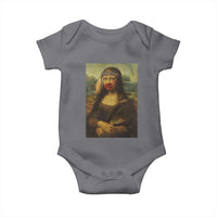 MMIW Awareness Baby Onesie Mona Lisa Red Handprint Indigenous Woman Stop Stolen Sisters