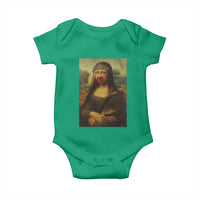MMIW Awareness Baby Onesie Mona Lisa Red Handprint Indigenous Woman Stop Stolen Sisters
