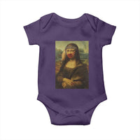 MMIW Awareness Baby Onesie Mona Lisa Red Handprint Indigenous Woman Stop Stolen Sisters