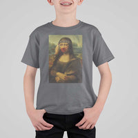 MMIW Awareness T Shirt For Kid Mona Lisa Red Handprint Indigenous Woman Stop Stolen Sisters
