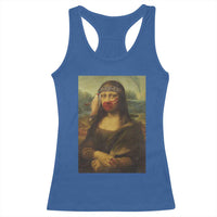 MMIW Awareness Racerback Tank Top Mona Lisa Red Handprint Indigenous Woman Stop Stolen Sisters