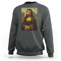 MMIW Awareness Sweatshirt Mona Lisa Red Handprint Indigenous Woman Stop Stolen Sisters