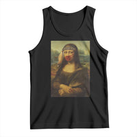 MMIW Awareness Tank Top Mona Lisa Red Handprint Indigenous Woman Stop Stolen Sisters
