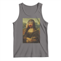 MMIW Awareness Tank Top Mona Lisa Red Handprint Indigenous Woman Stop Stolen Sisters