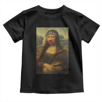 MMIW Awareness Toddler T Shirt Mona Lisa Red Handprint Indigenous Woman Stop Stolen Sisters