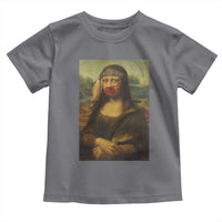 MMIW Awareness Toddler T Shirt Mona Lisa Red Handprint Indigenous Woman Stop Stolen Sisters