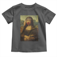 MMIW Awareness Toddler T Shirt Mona Lisa Red Handprint Indigenous Woman Stop Stolen Sisters