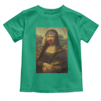 MMIW Awareness Toddler T Shirt Mona Lisa Red Handprint Indigenous Woman Stop Stolen Sisters
