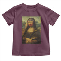 MMIW Awareness Toddler T Shirt Mona Lisa Red Handprint Indigenous Woman Stop Stolen Sisters