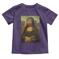 MMIW Awareness Toddler T Shirt Mona Lisa Red Handprint Indigenous Woman Stop Stolen Sisters