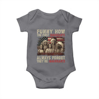 Native American Baby Onesie Funny The First Immigrants Always Forget - Wonder Print Shop