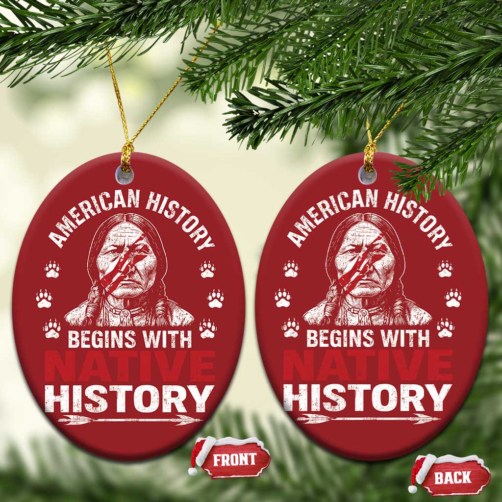 Native American History Christmas Ornament Indigenous Peoples Tribal Pride - Wonder Print Shop