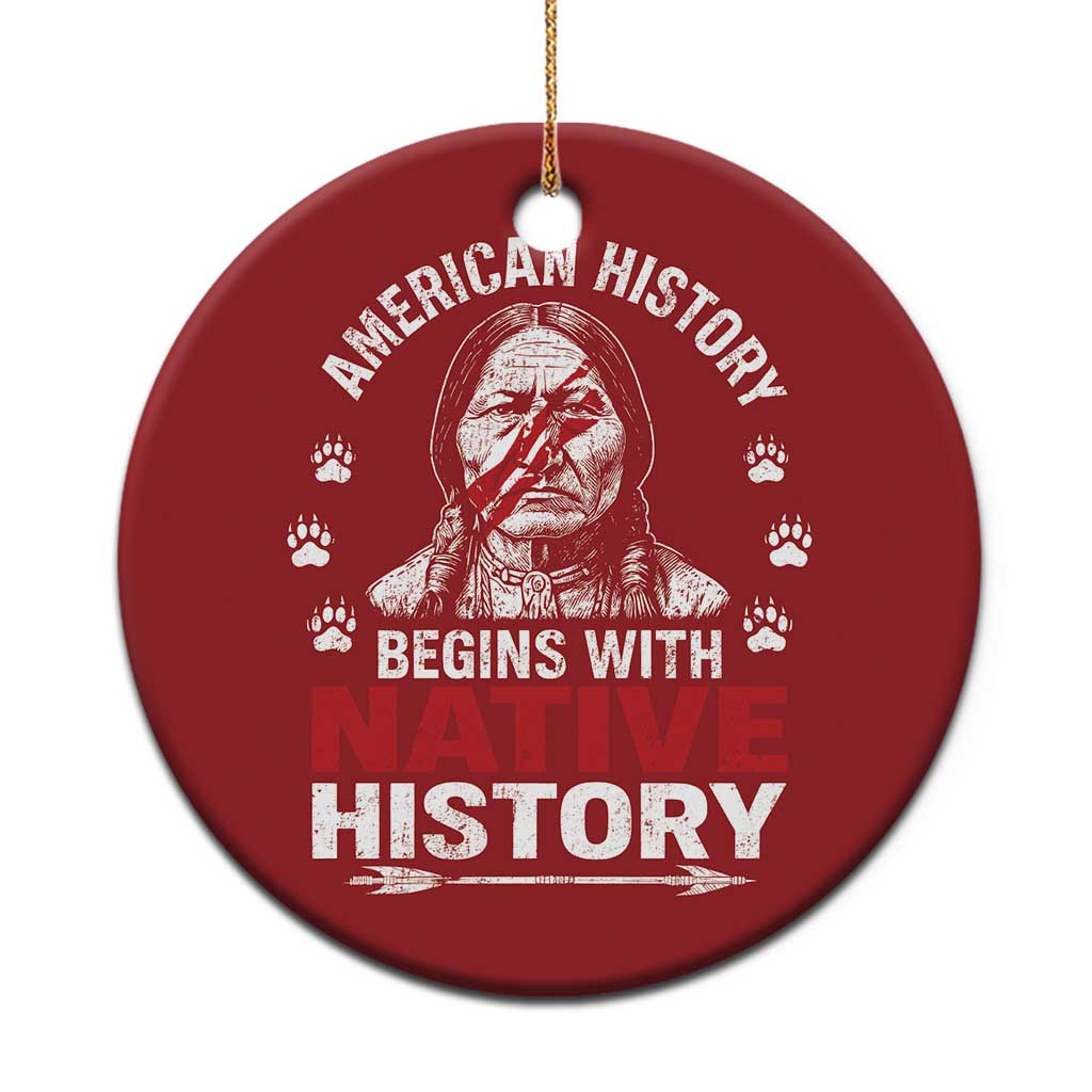 Native American History Christmas Ornament Indigenous Peoples Tribal Pride - Wonder Print Shop