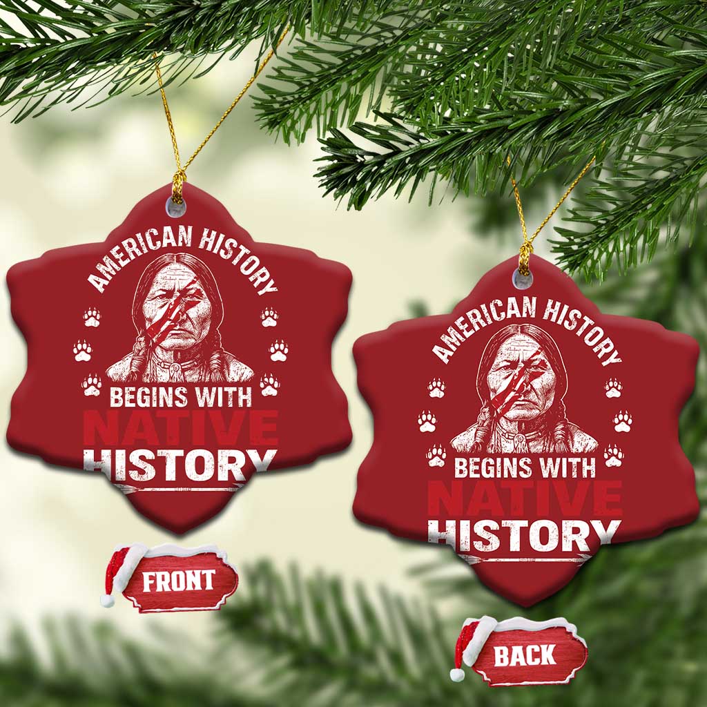 Native American History Christmas Ornament Indigenous Peoples Tribal Pride - Wonder Print Shop