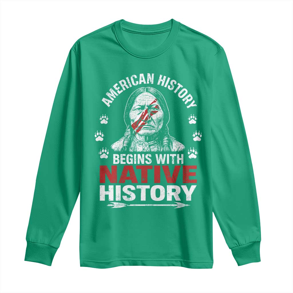 Native American History Long Sleeve Shirt Indigenous Peoples Tribal Pride - Wonder Print Shop