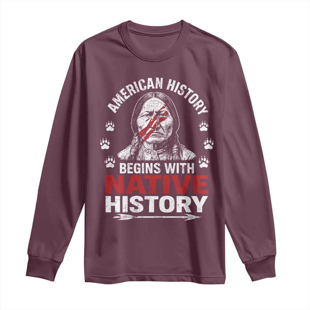 Native American History Long Sleeve Shirt Indigenous Peoples Tribal Pride - Wonder Print Shop