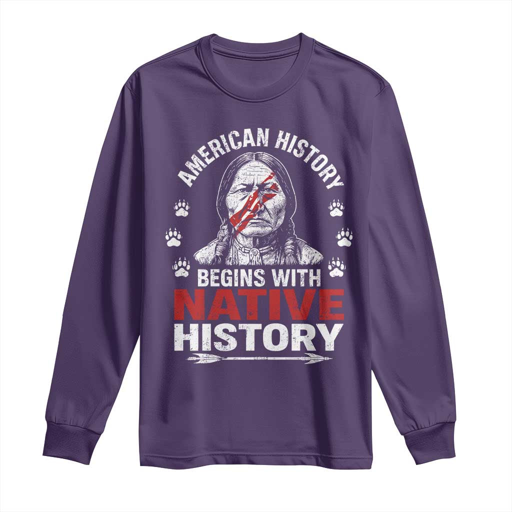 Native American History Long Sleeve Shirt Indigenous Peoples Tribal Pride - Wonder Print Shop