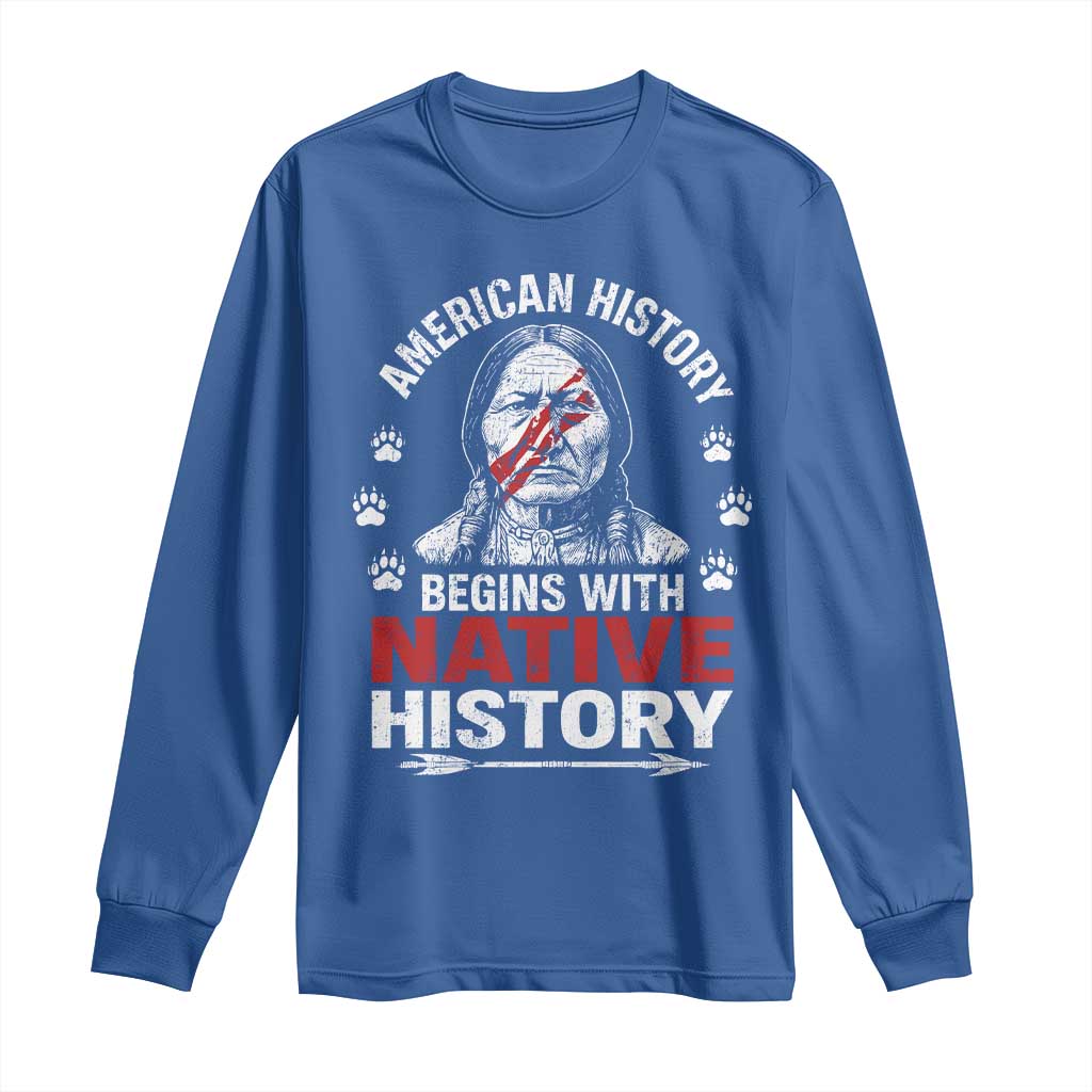 Native American History Long Sleeve Shirt Indigenous Peoples Tribal Pride - Wonder Print Shop