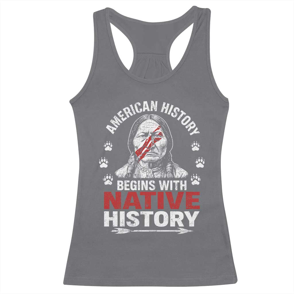 Native American History Racerback Tank Top Indigenous Peoples Tribal Pride - Wonder Print Shop