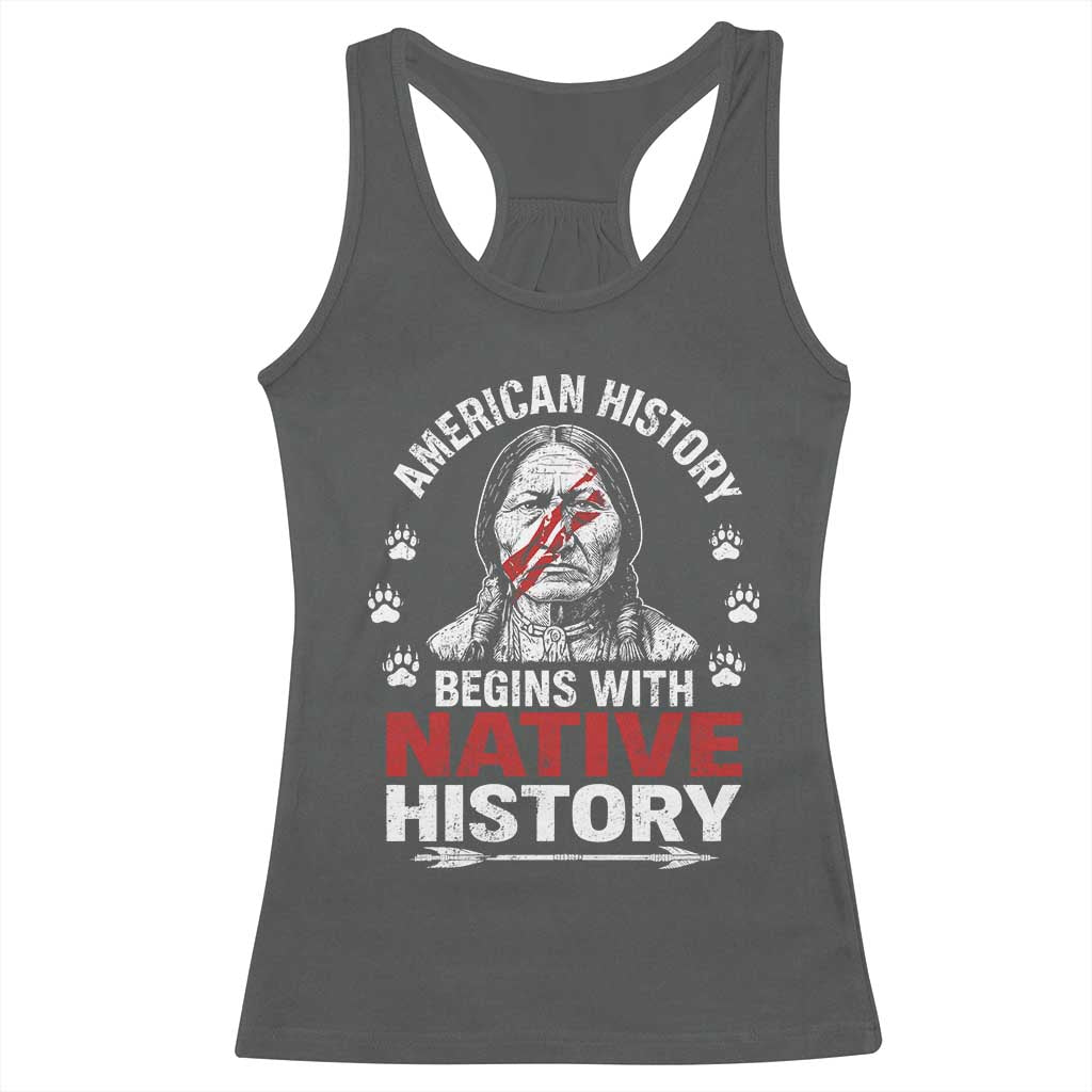 Native American History Racerback Tank Top Indigenous Peoples Tribal Pride - Wonder Print Shop