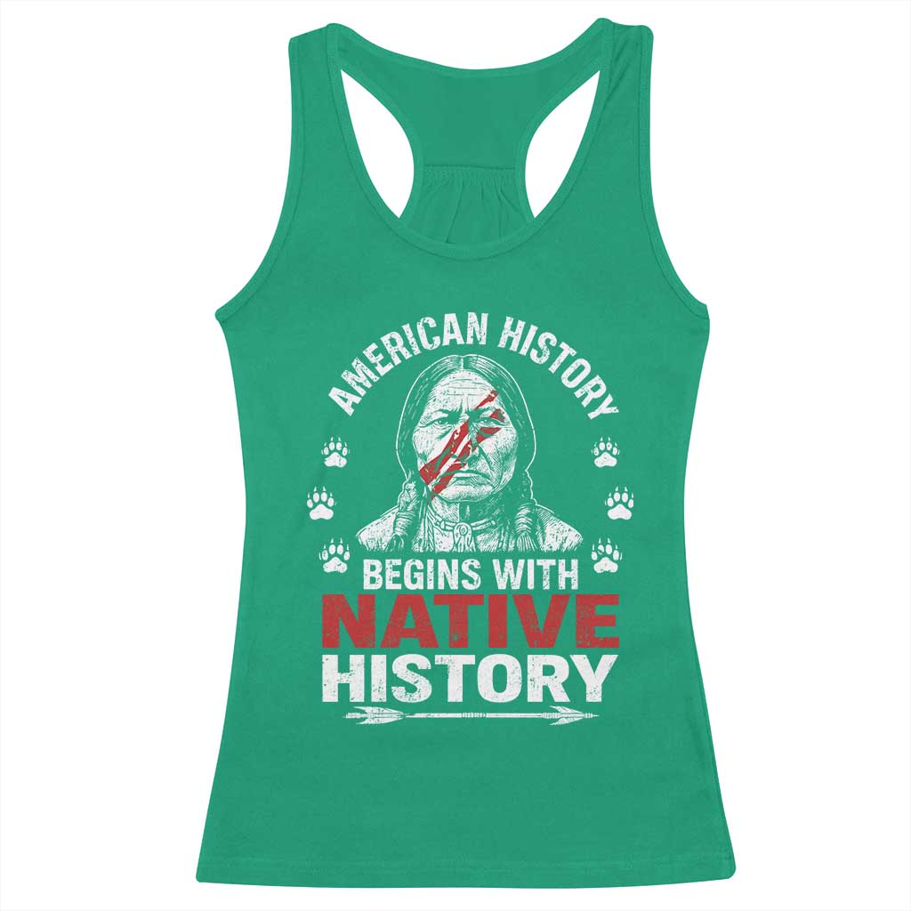 Native American History Racerback Tank Top Indigenous Peoples Tribal Pride - Wonder Print Shop
