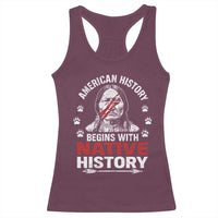 Native American History Racerback Tank Top Indigenous Peoples Tribal Pride - Wonder Print Shop
