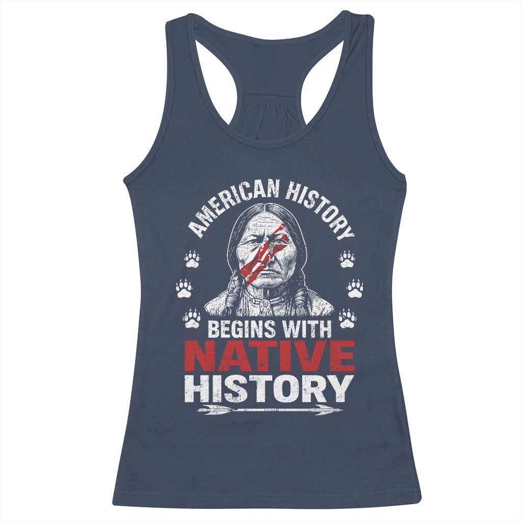 Native American History Racerback Tank Top Indigenous Peoples Tribal Pride - Wonder Print Shop