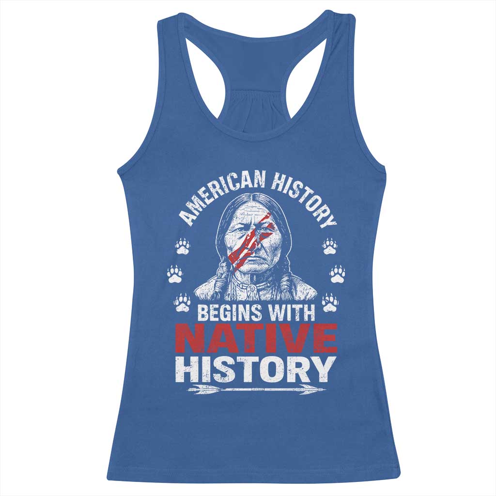 Native American History Racerback Tank Top Indigenous Peoples Tribal Pride - Wonder Print Shop