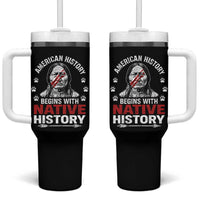 Native American History Tumbler With Handle Indigenous Peoples Tribal Pride - Wonder Print Shop