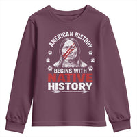 Native American History Youth Sweatshirt Indigenous Peoples Tribal Pride - Wonder Print Shop